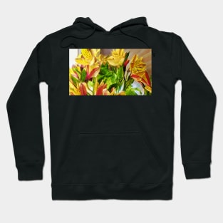 Yellow and Red Flowers Hoodie